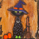Witchy Poo, the Paisley Black Cat - SOLD