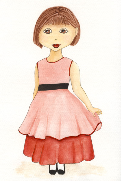 Photo of a watercolor girl - Valerie