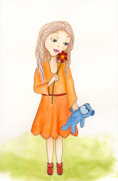 Photo of a watercolor girl - Lily