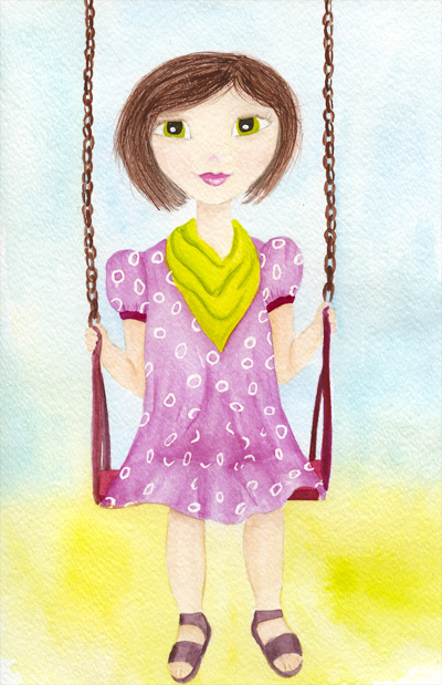 Watercolor girl #22- Taryn
