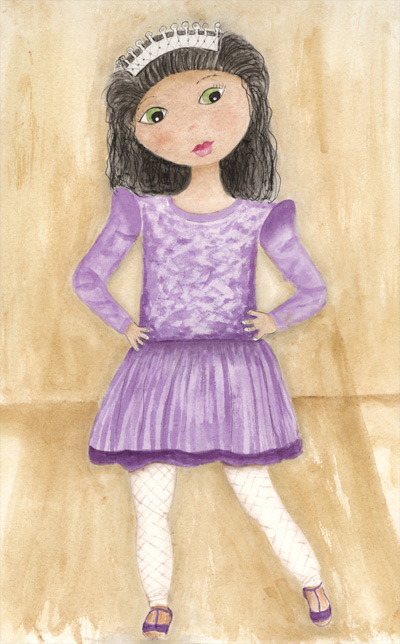 Watercolor girl #26- Kylee